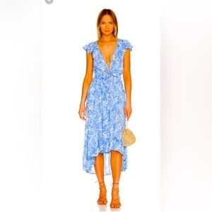 Tiare Hawaii Blue and White Maxi Dress
